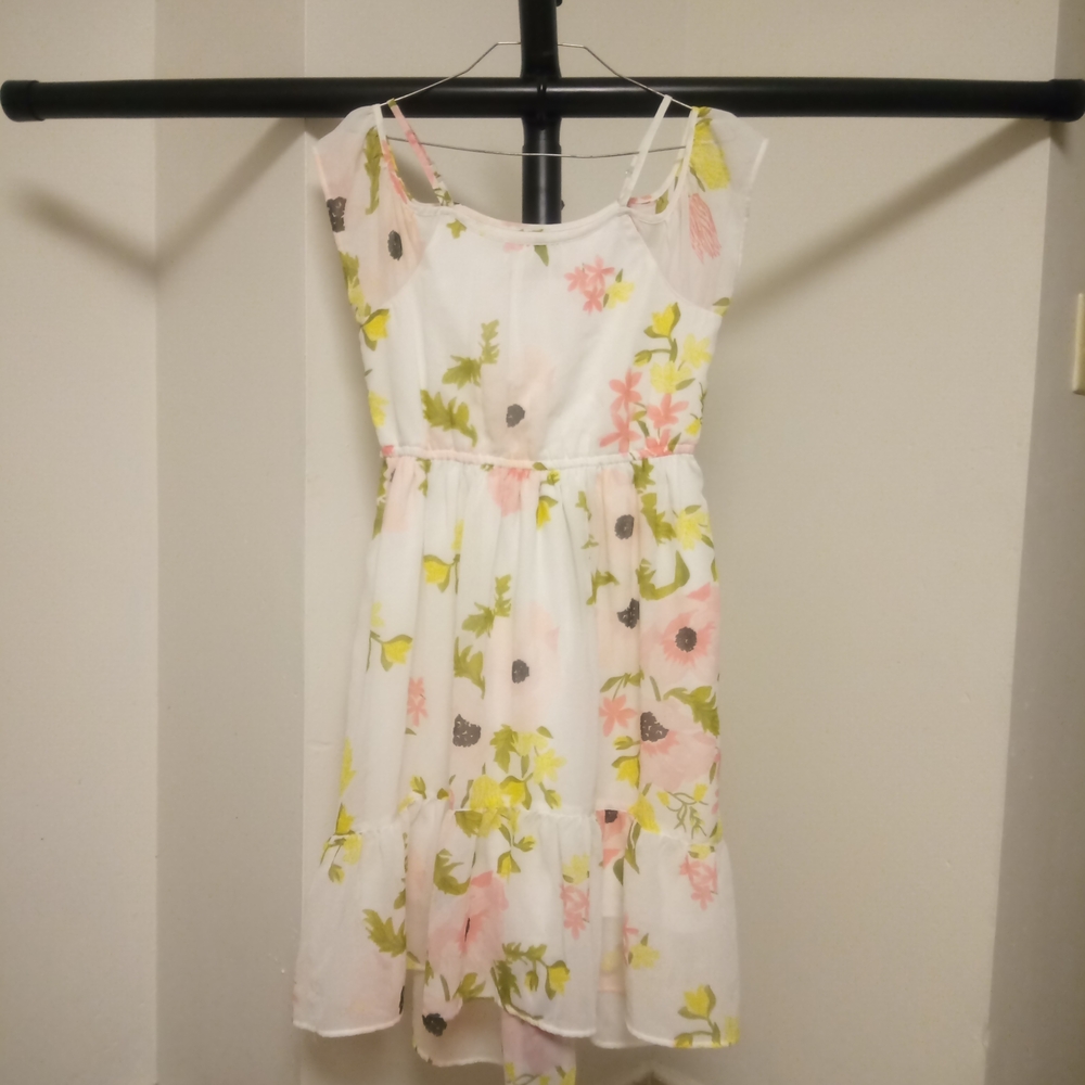 The Children's Place Floral Dress - White with Pink and Yellow